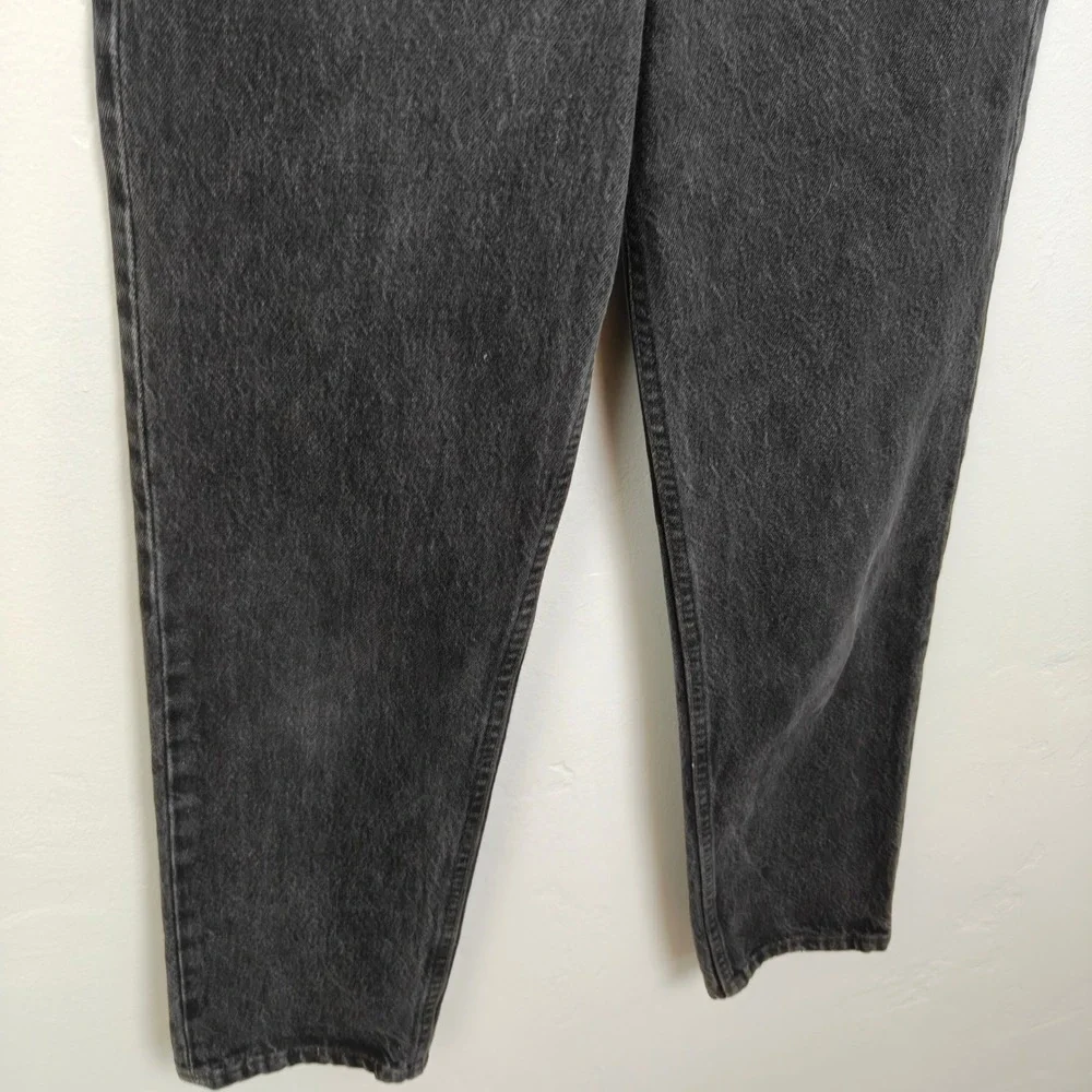 Vintage 90s Levis Women 701 Jeans 24 Black High Waisted Straight Leg Made in USA